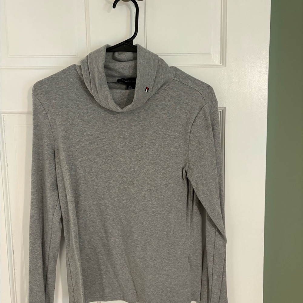 Tommy Hilfiger Gray Cowl Neck Sweater